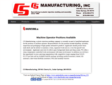 Tablet Screenshot of csmanufacturing.us